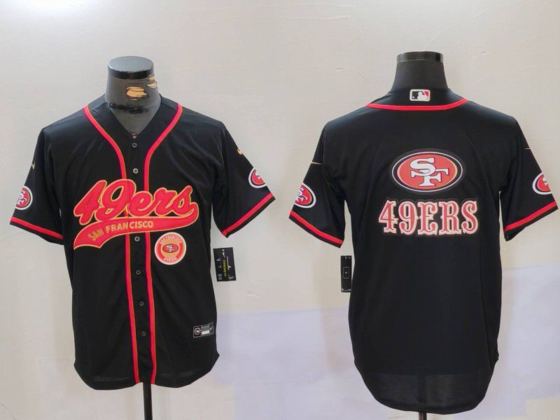 Men San Francisco 49ers Blank Black gold Joint Name 2024 Nike Limited NFL Jersey style 9017->san francisco 49ers->NFL Jersey